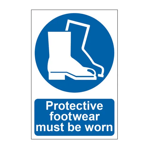 Protective Footwear Must Be Worn - 1.2mm Recyclable Pp (200 X 300mm)