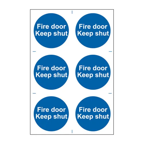 Fire Door Keep Shut - 1.2mm Recyclable Pp (200 X 300mm)
