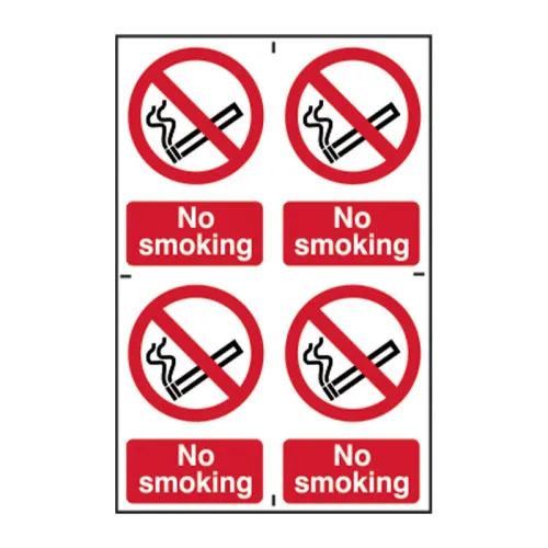 No Smoking - 1.2mm Recyclable Pp (200 X 300mm)