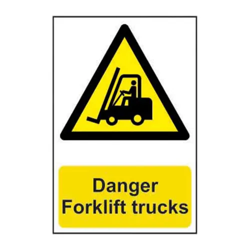 Danger Forklift Trucks - 1.2mm Recyclable Pp (200 X 300mm)