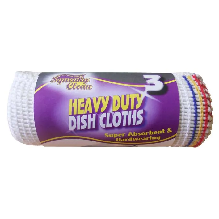 Squeaky Clean Heavy Duty Dish Cloth 3 Pack