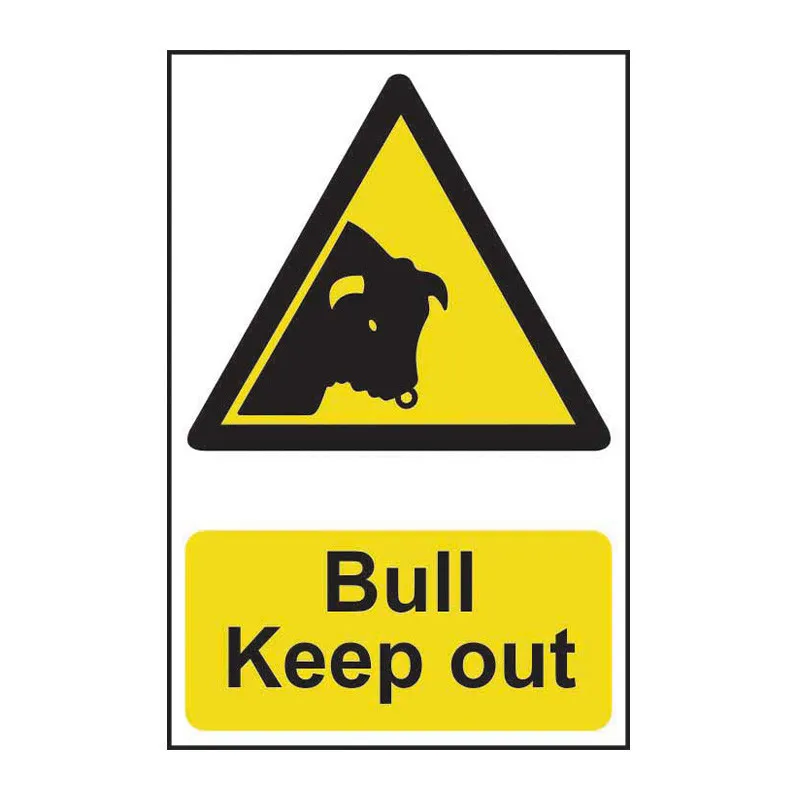 Bull Keep Out - 1.2mm Recyclable Pp (200 X 300mm)