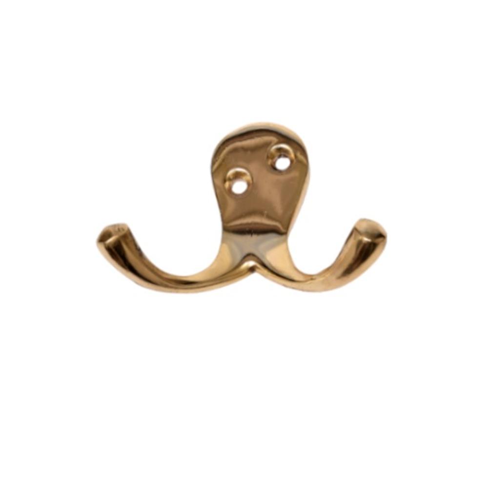 Phoenix Robe Hook Brass Twin