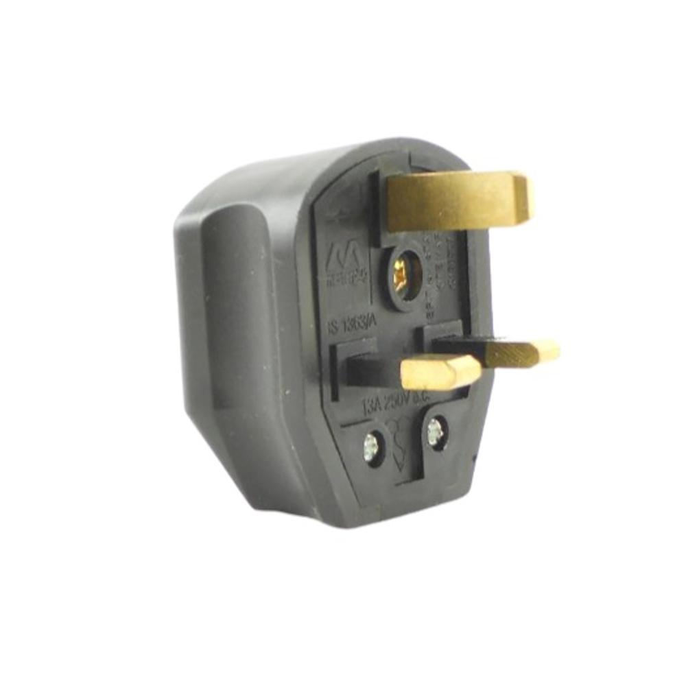 Phoenix Plug Plug Top Black Rubberised 13 Amp Ip Rating