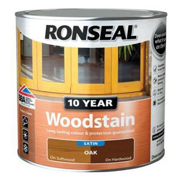Ronseal 10 Year Woodstain Oak Satin 750ml
