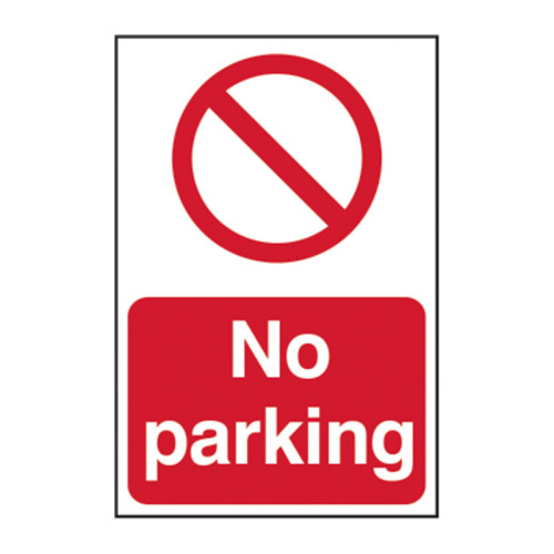 No Parking - Pp - 1.2mm Polypropylene Non Adhesive - Non Bagged - (400 X 600mm)