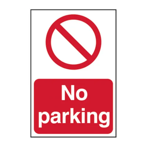 No Parking - Pp - 1.2mm Polypropylene Non Adhesive - Non Bagged - (400 X 600mm)
