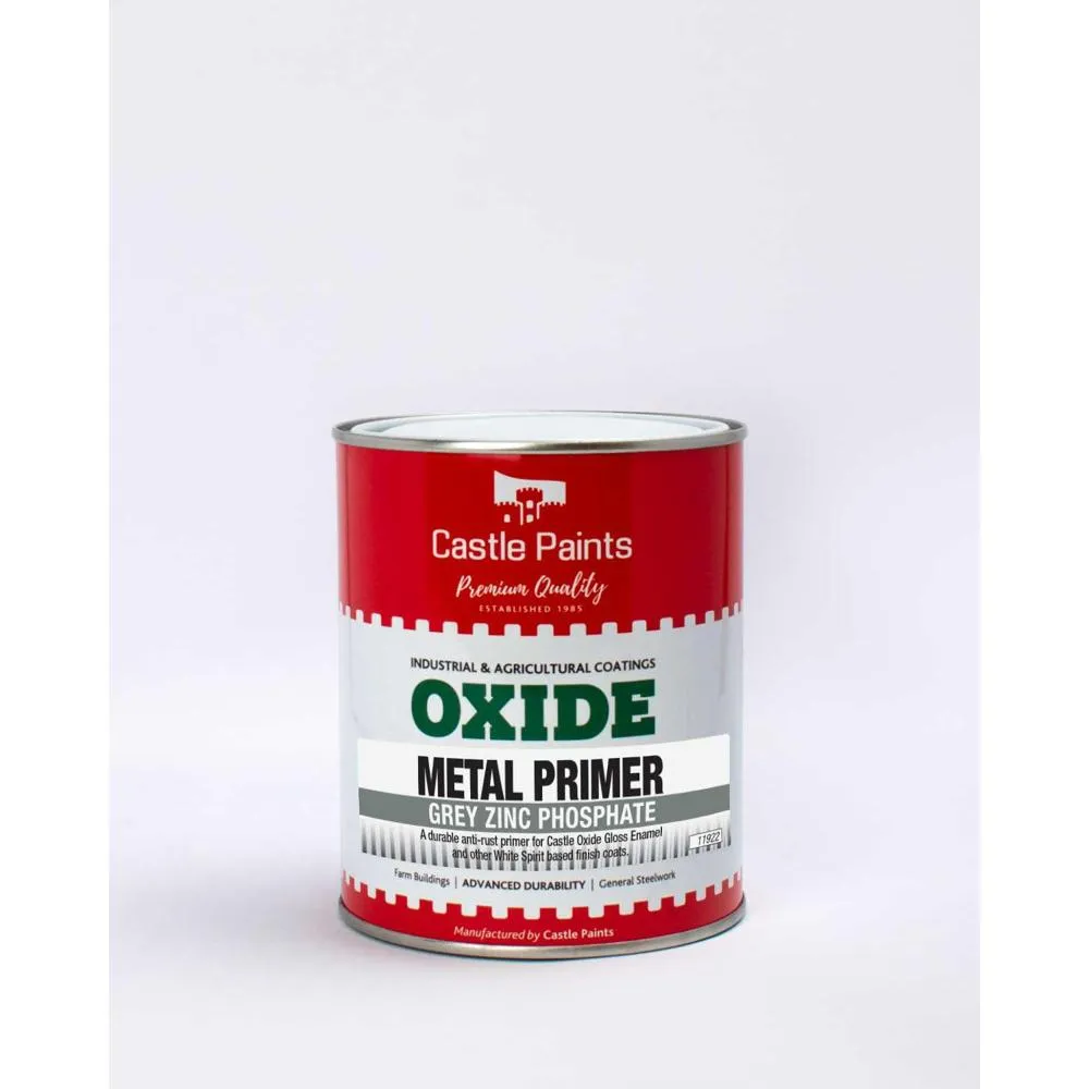 Castle Paint Zinc Phosphate Metal Primer 1L Grey