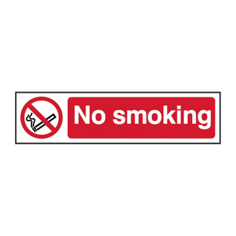 No Smoking - 1.2mm Recyclable Pp (200 X 50mm)