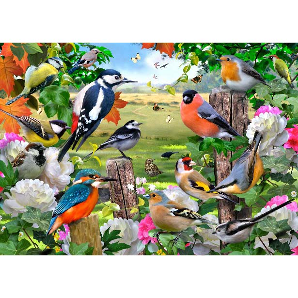 Tuftop Glass Worktop Saver - British Birds 30cm X 40cm