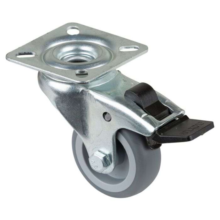 Equipment Castor 50mm Brake 50kg Grey