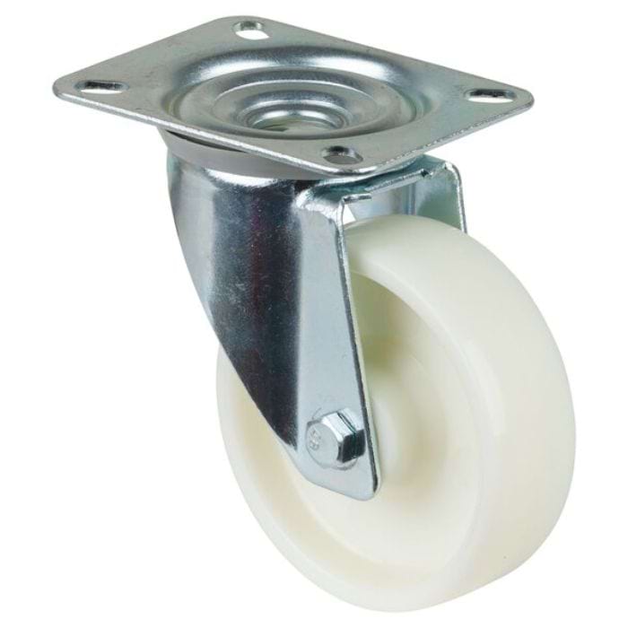 Transport Castor 100mm Swivel 125kg White