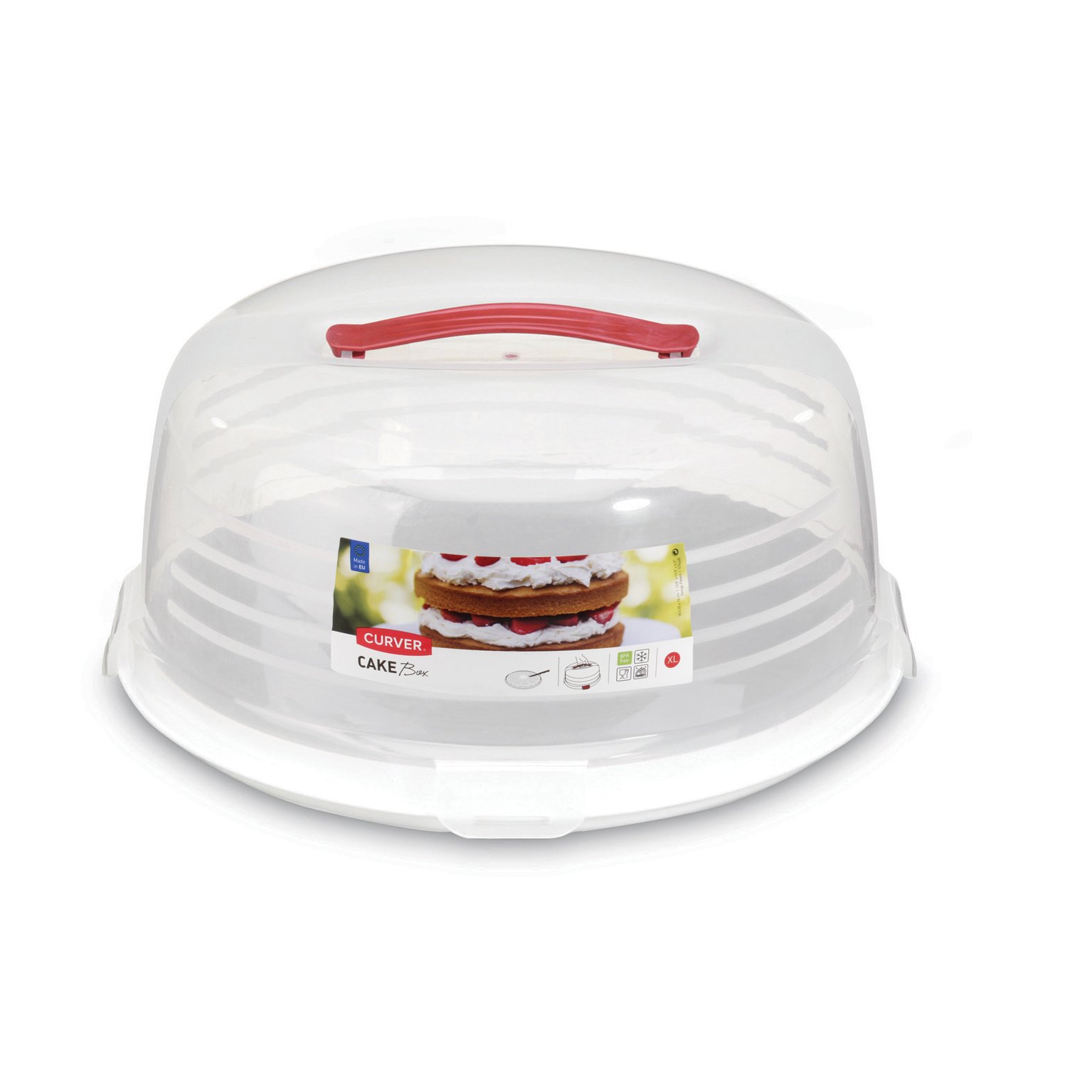 Curver Round Cake Box/Cover 35cm - White