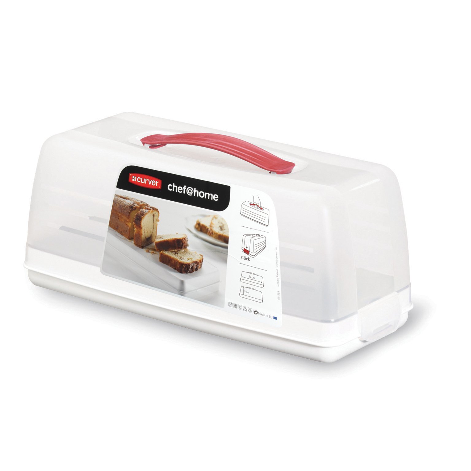 Curver Rectangular Cake Box - White
