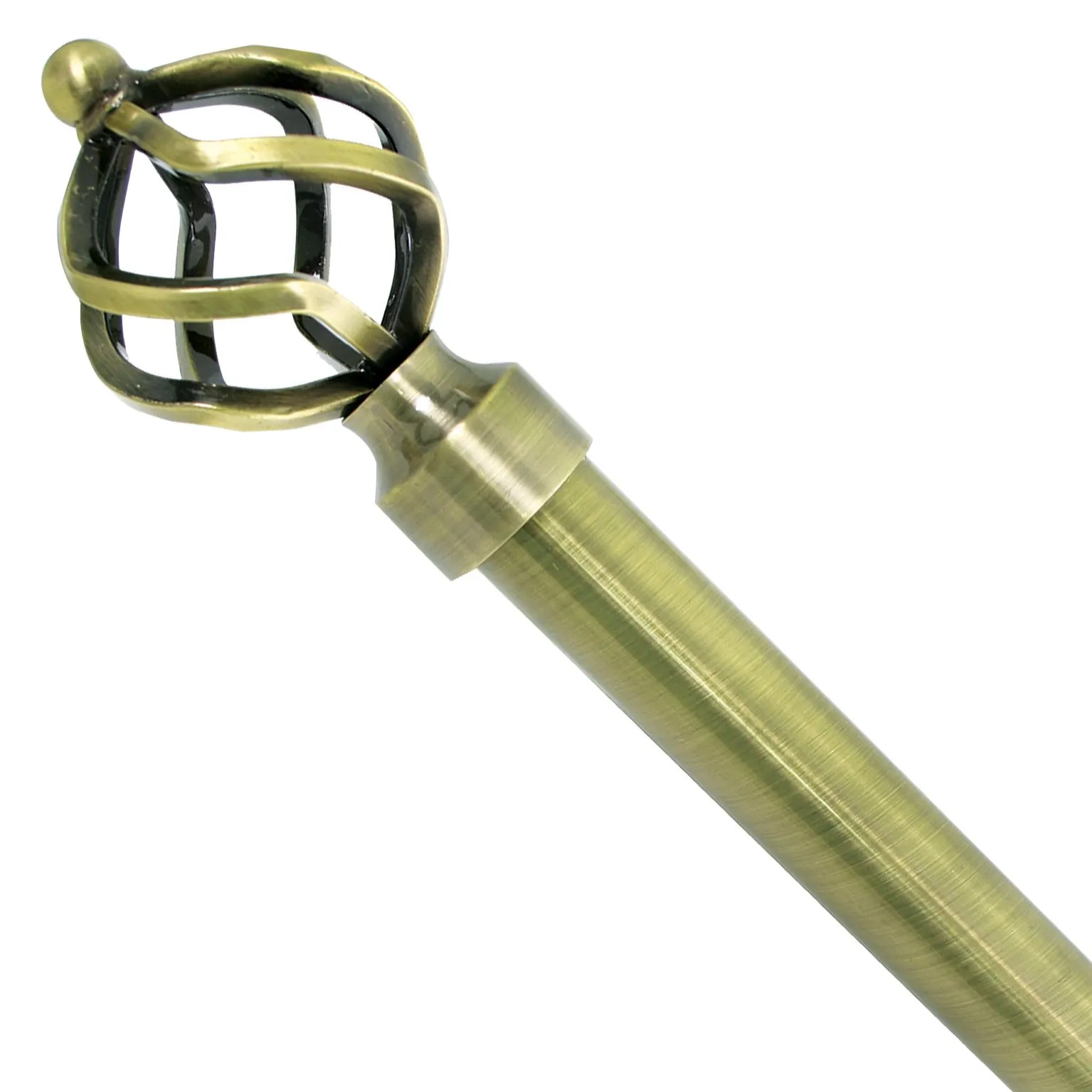 De Vielle Classic Ant Brass Curtain Pole 1.85 - 3.6M  30 - 32mm