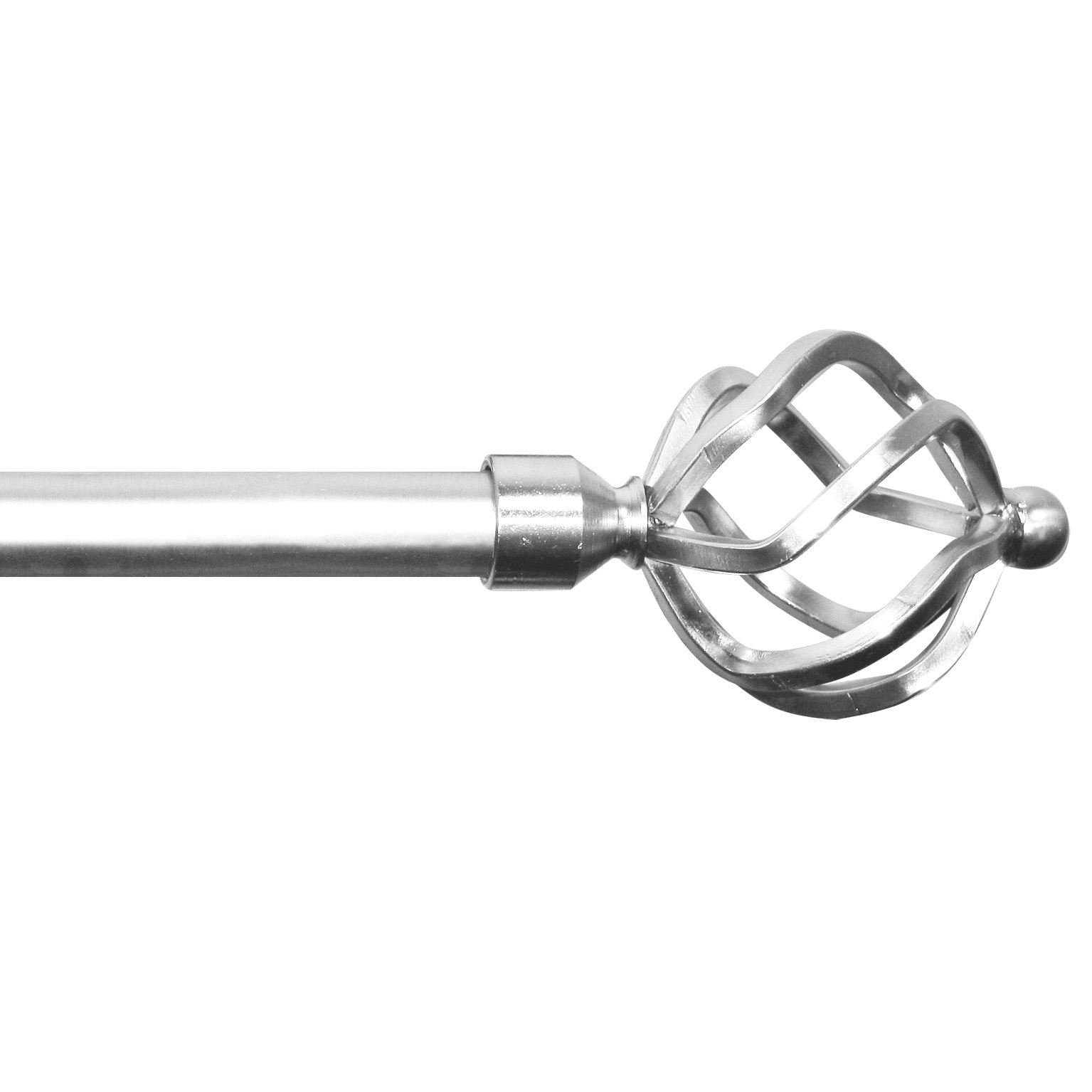 De Vielle Classic Curtain Pole 1.2-2.1M 30-32mm Silver