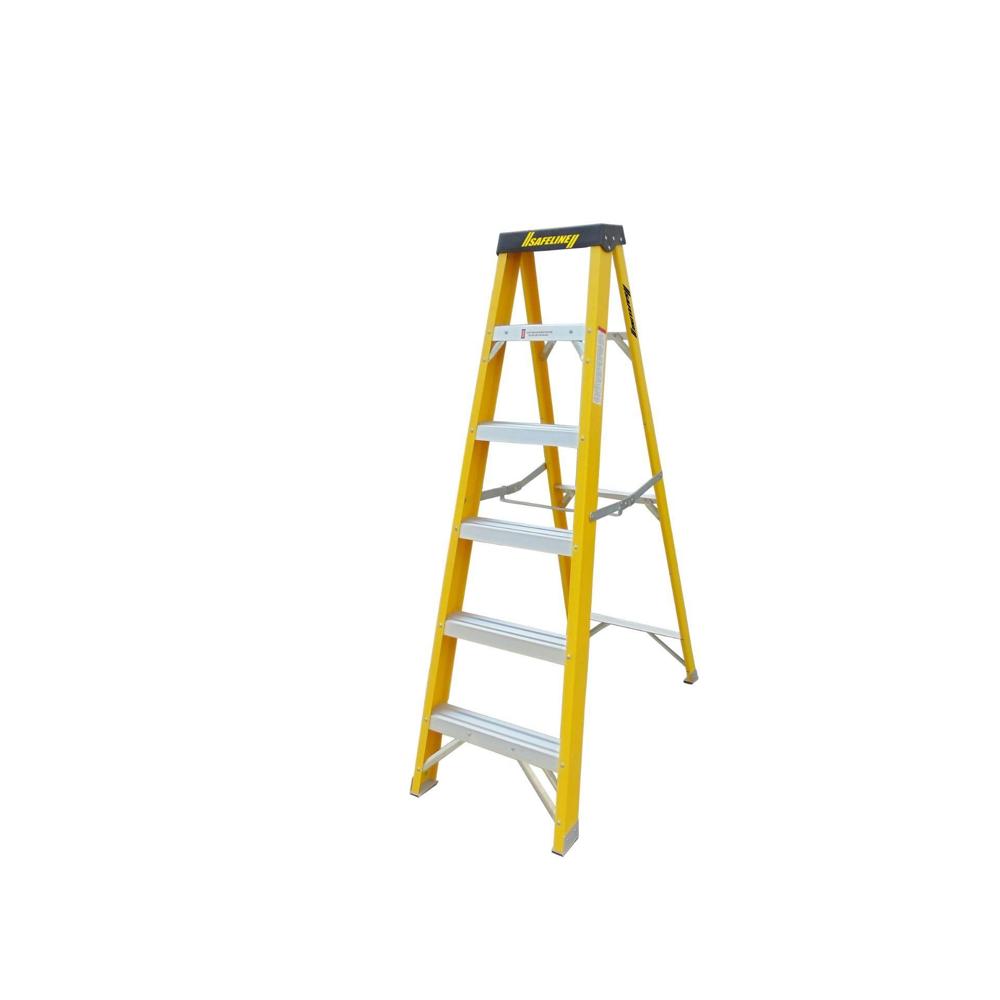 Safeline Fibreglass 6 Thread Step Ladder  (61" High )