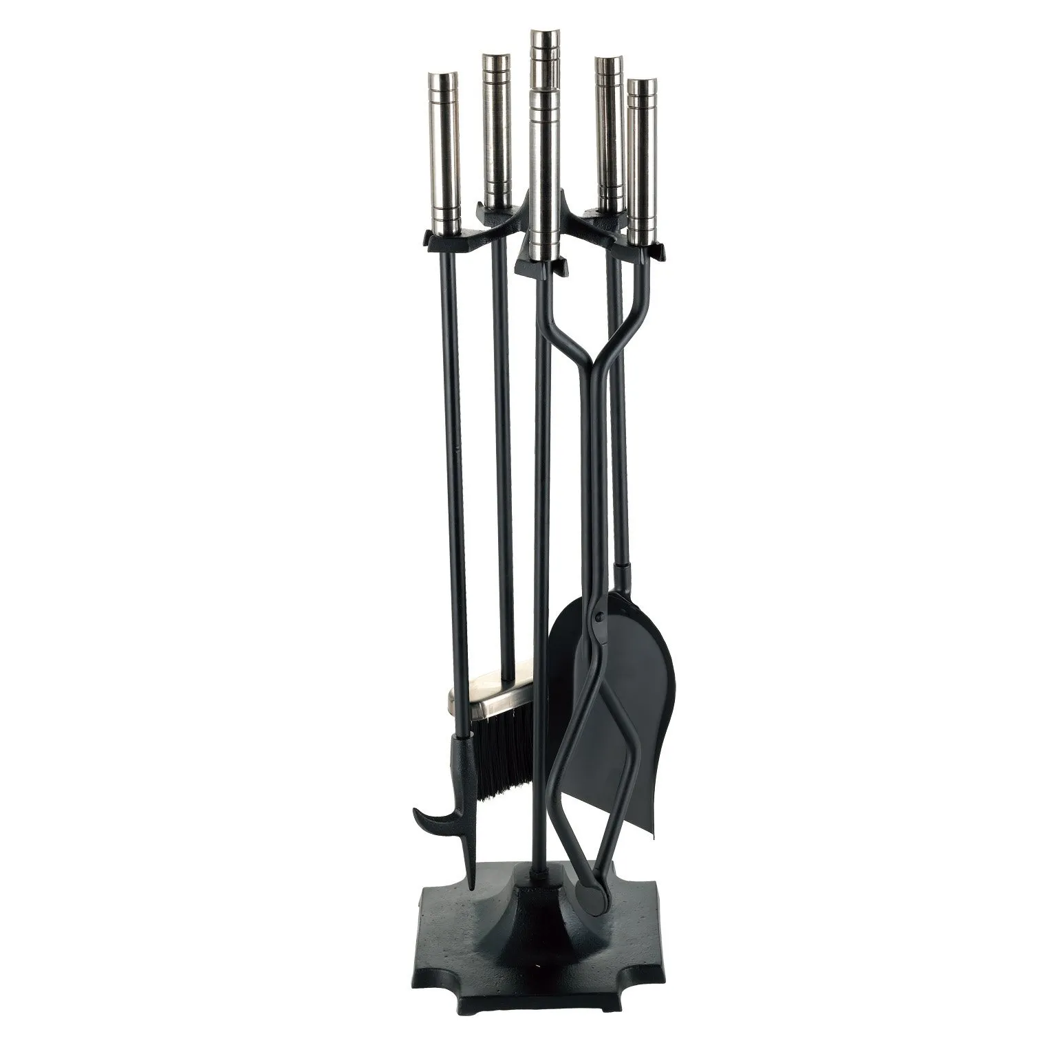 De Vielle Contemporary 5Pc Companion Set 28" - Black/Pewter