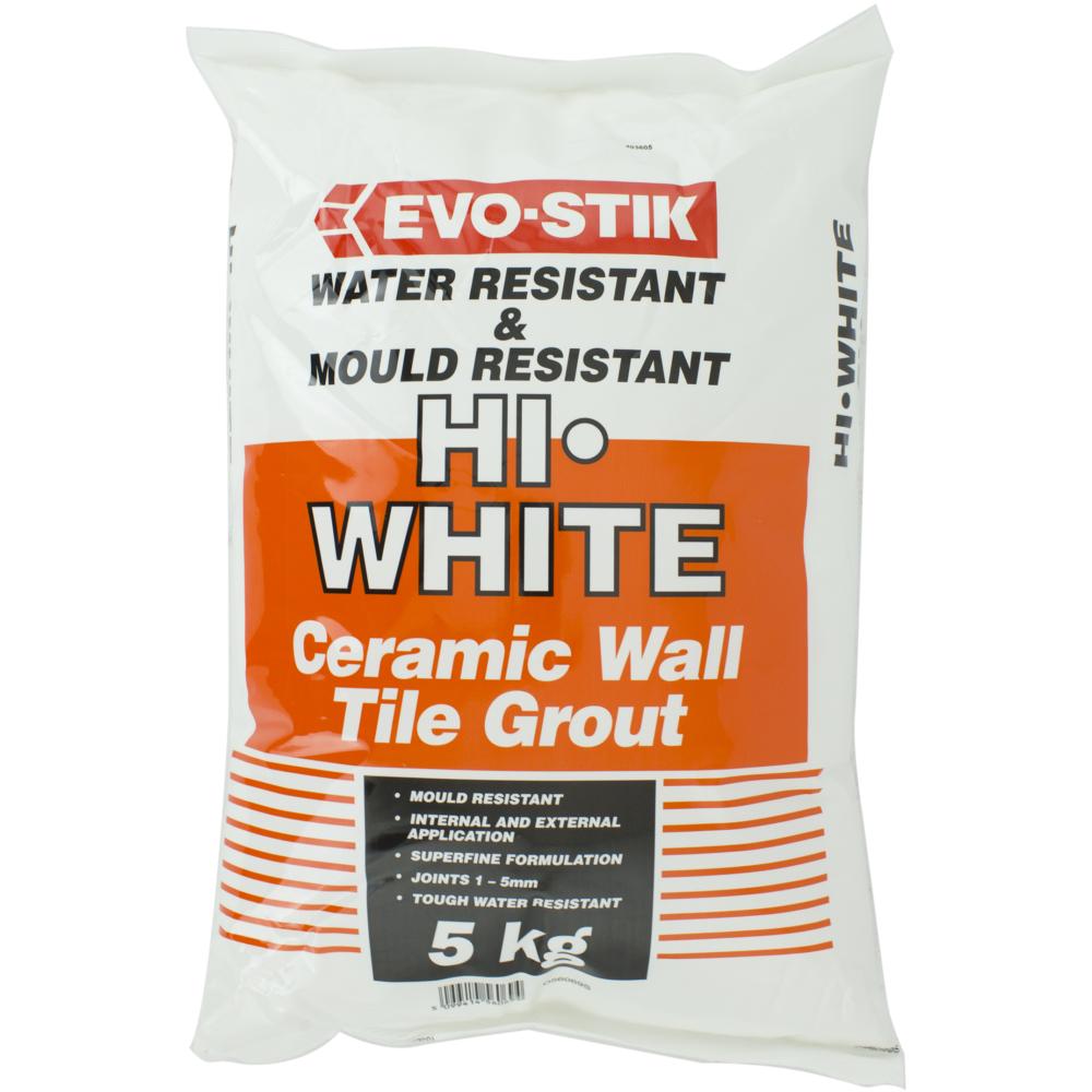 Evo-Stik Hi White Anti Bac Grout 5kgs