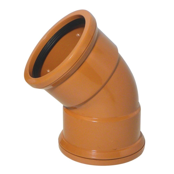 Brown Double Socket Bend 6" 45