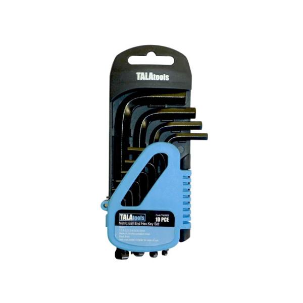 Tala Metric Folding Hex Key Set, 10 Piece