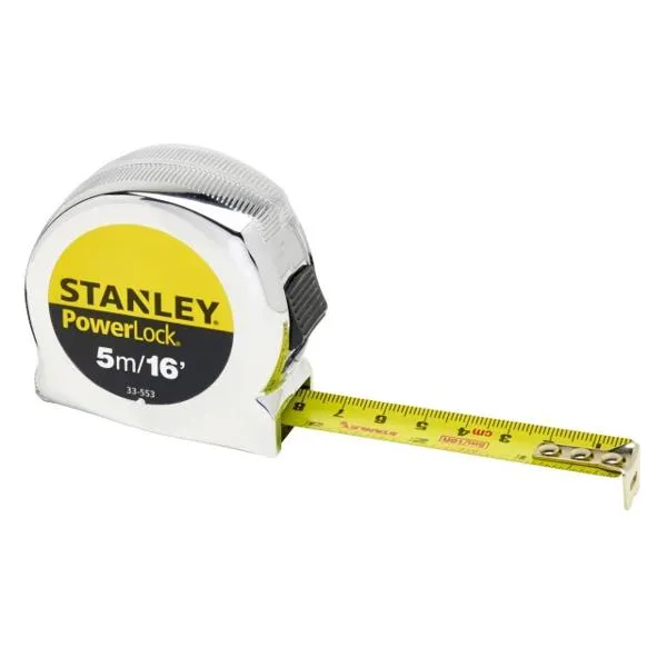 Stanley Powerlock Classic Pocket Tape 5M/16Ft (Width 19mm)
