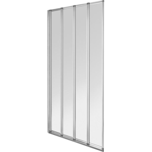 Sme 4 Fold Bath Screen - Silver