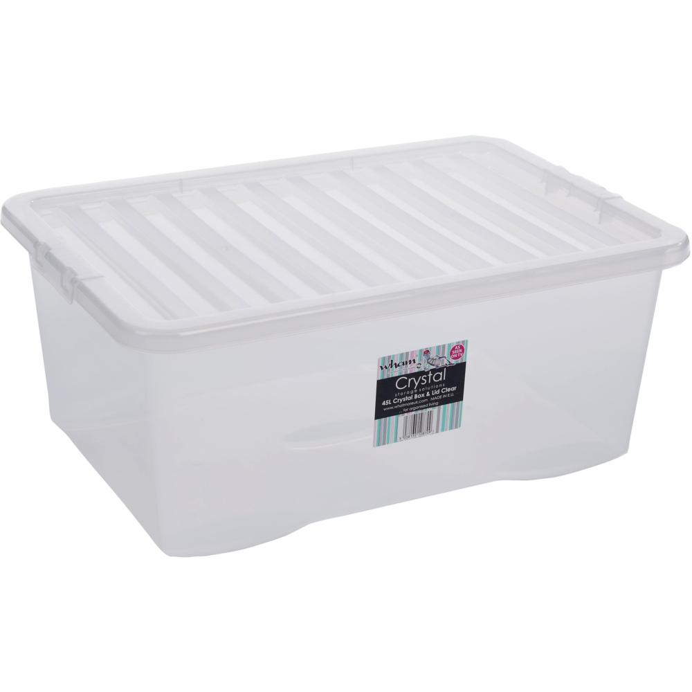 Crystal Storage Box & Lid Clear - 45L