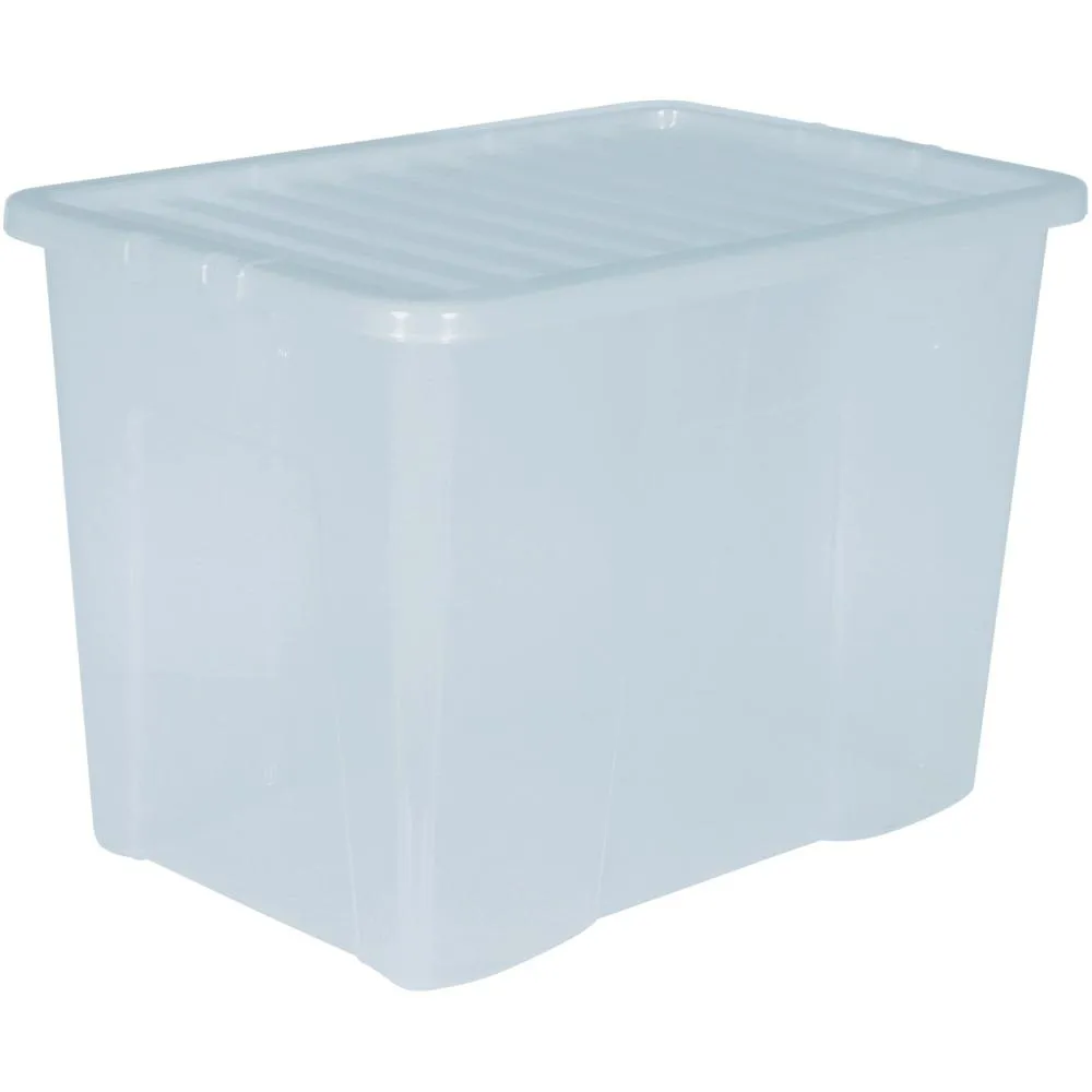 Crystal Storage Box & Lid Clear - 80L