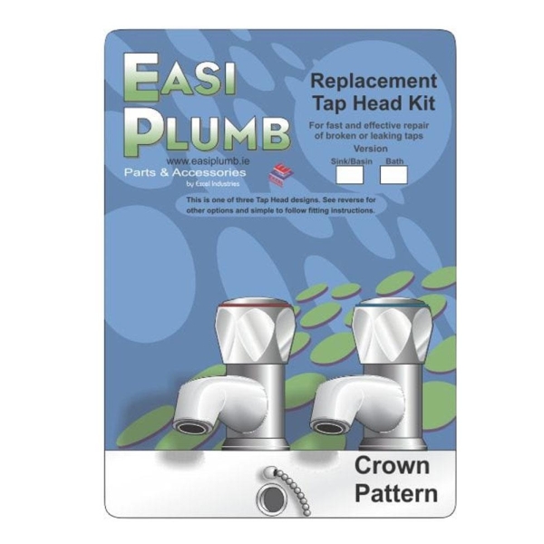 Easi Plumb Replacement Tap Head Kit Crown Pattern 1/2"