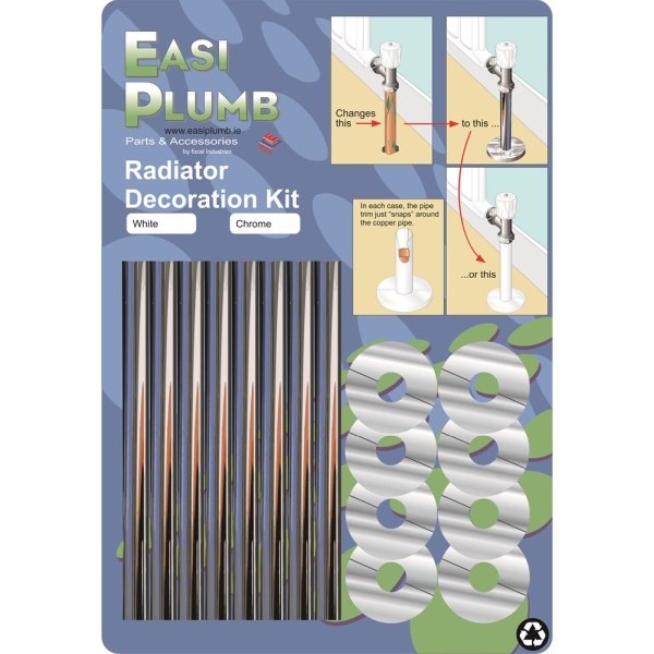 Easi Plumb Radiator Decoration Kit Chrome - 4 Rads