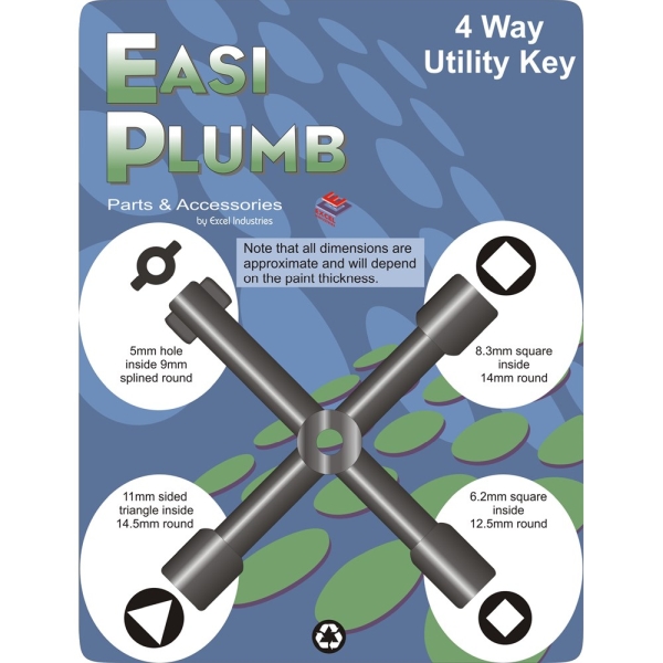 Easi Plumb Utility 4 Way Key