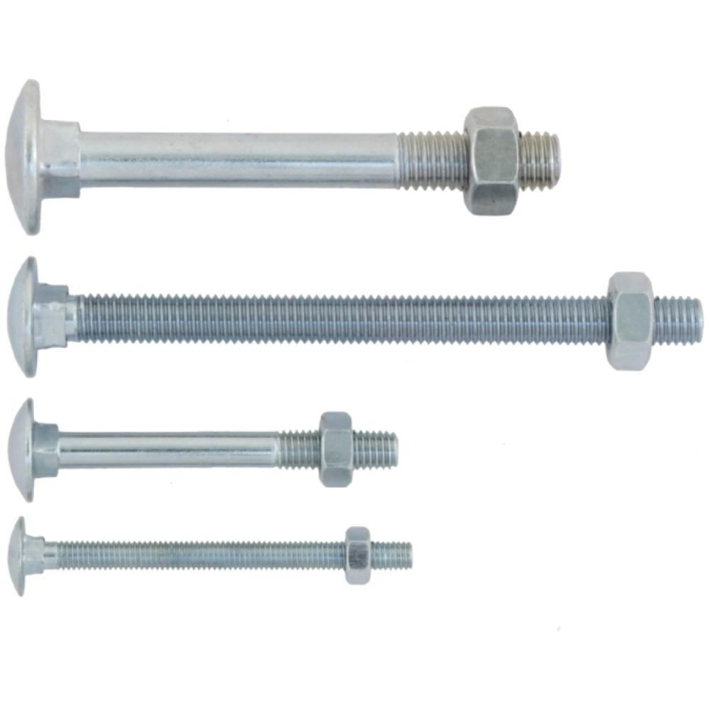 Tucks - Csh Bolt & Nut Zinc Plated Din603 M12X200mm