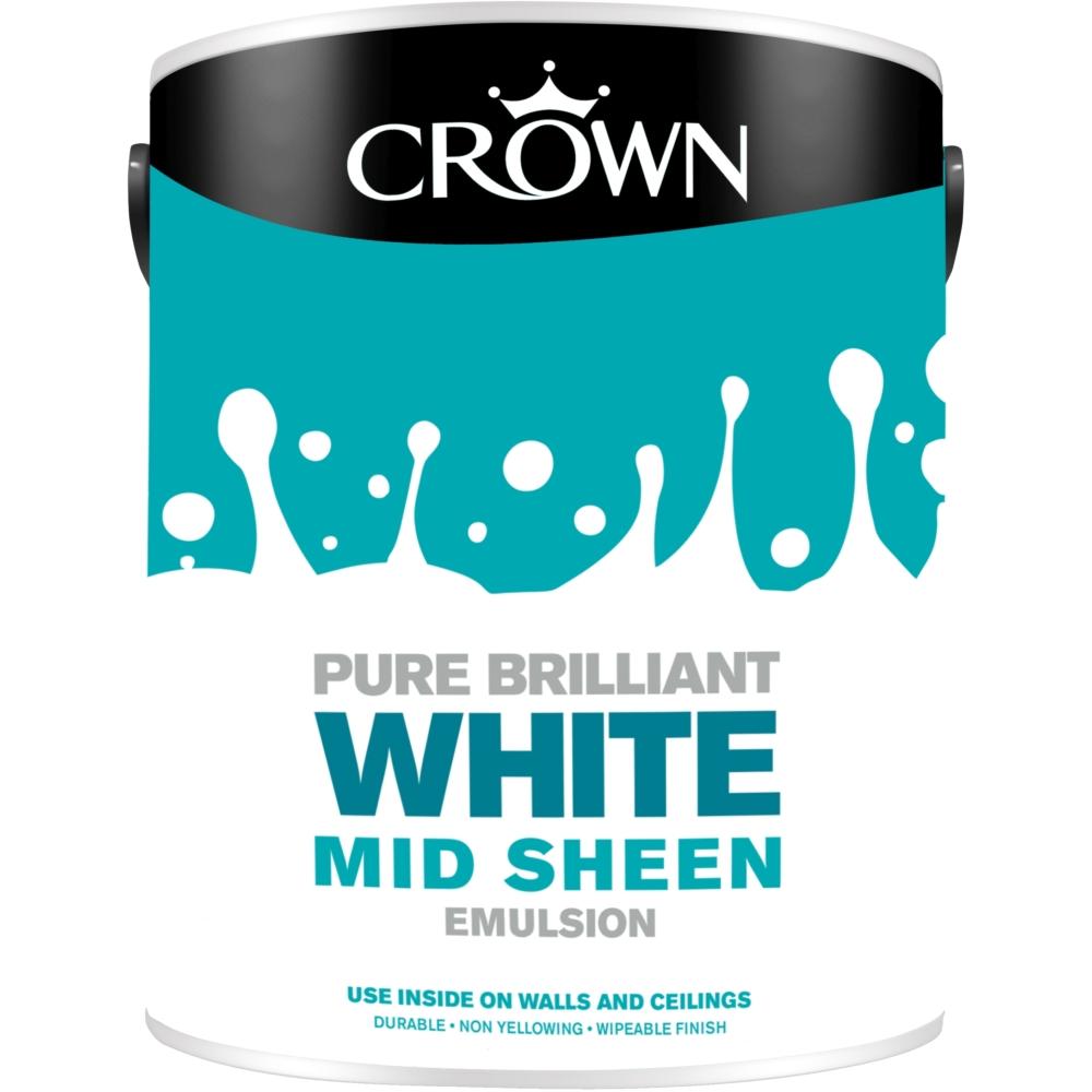 Crown Trade Mid Sheen Emulsion Bril White 5L