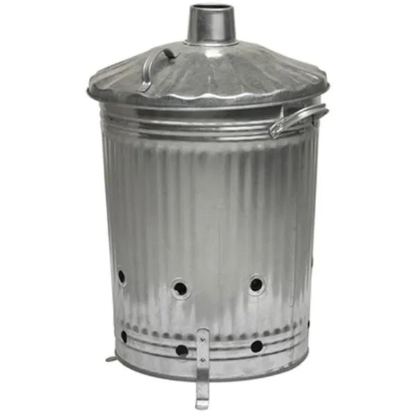 Galv Incinerator with Lid