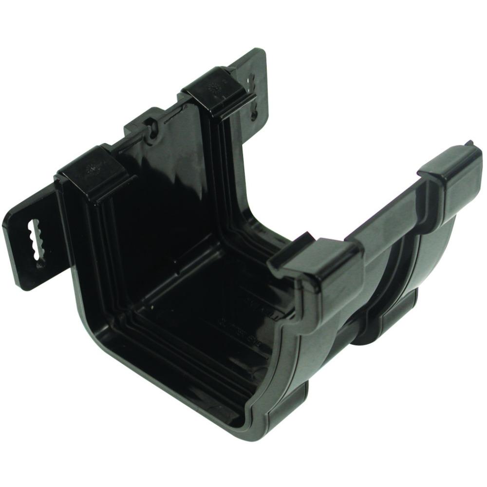Rainwater Stormline Osrst Pvc-U Gutter Jointing Bracket Black 111mm