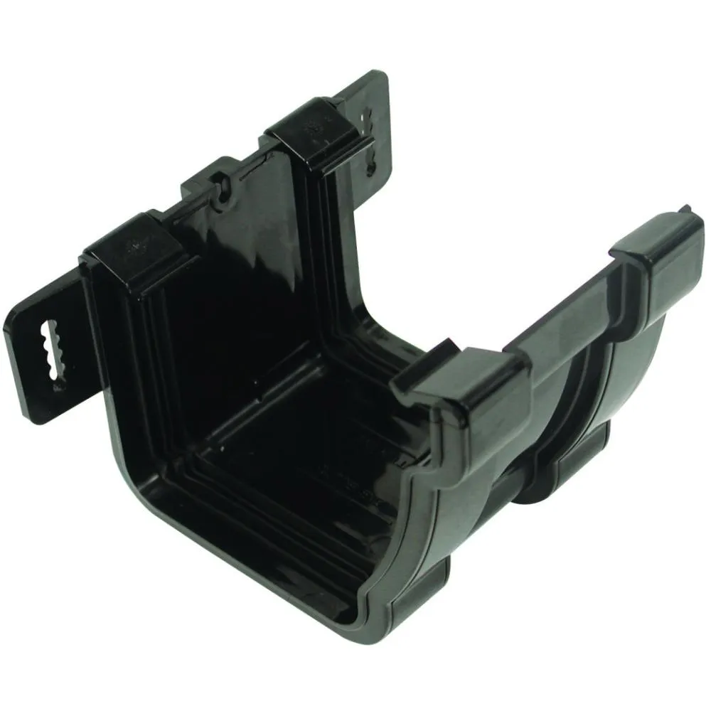 Rainwater Stormline Osrst Pvc-U Gutter Jointing Bracket Black 111mm
