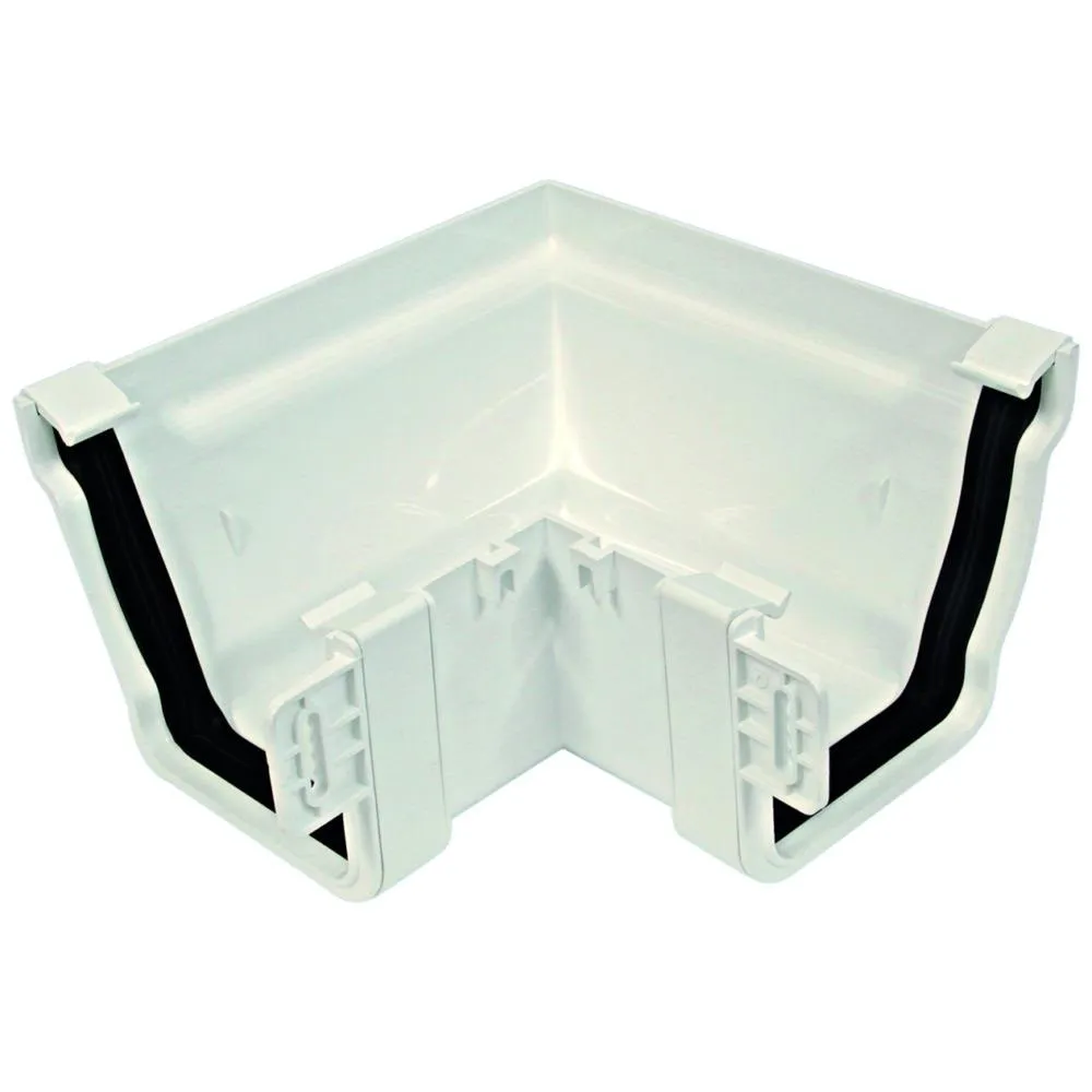 Rainwater Stormline Osrst Pvc-U Gutter Angle External 90 White 111mm
