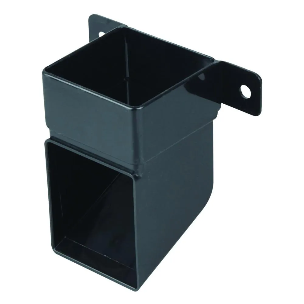 Rainwater Squareline Osrsq Pvc-U Pipe Shoe & Bracket Black 61mm