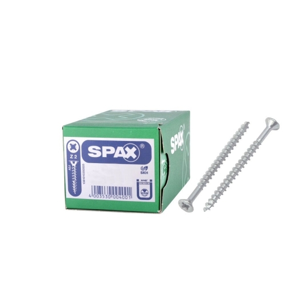 Spax Silver Chipboard Screw Pozi 5 X 50mm (200)