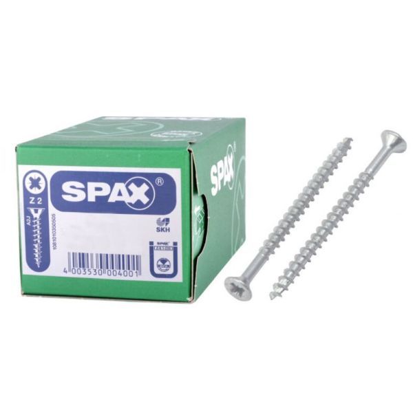 Spax Silver Chipboard Screw Pozi 5 X 60mm (100)