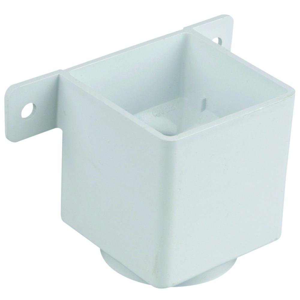 Rainwater Squareline Osrsq Pvc-U Pipe Connector & Bracket White 61mm
