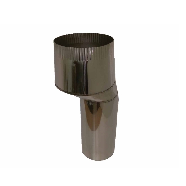 Solid Fuel Flue Pipe Reducer S/S 150mm - 200mm C/W 75mm Offset