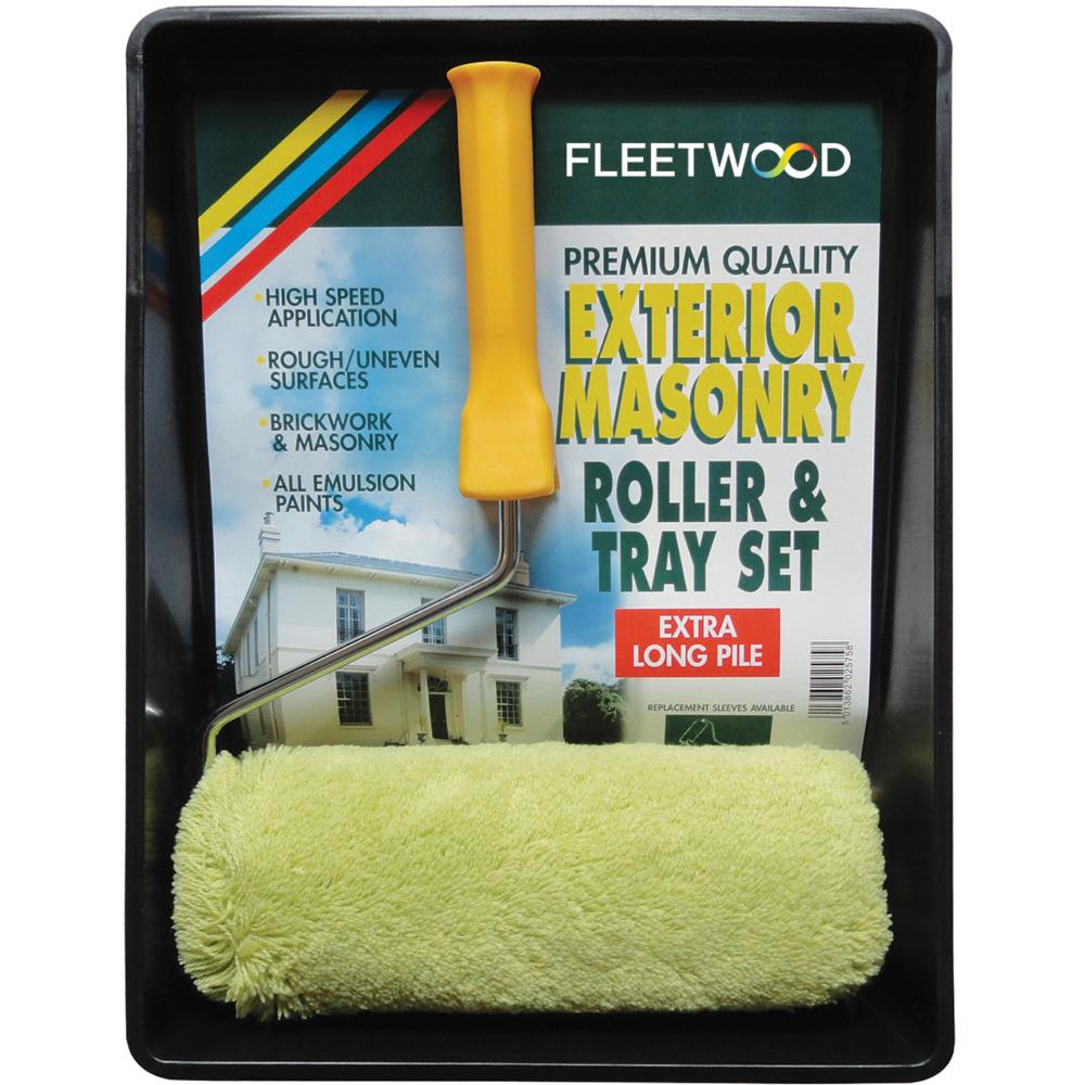 Fleetwood 9" Premium Exterior Masonry Roller & Tray Set