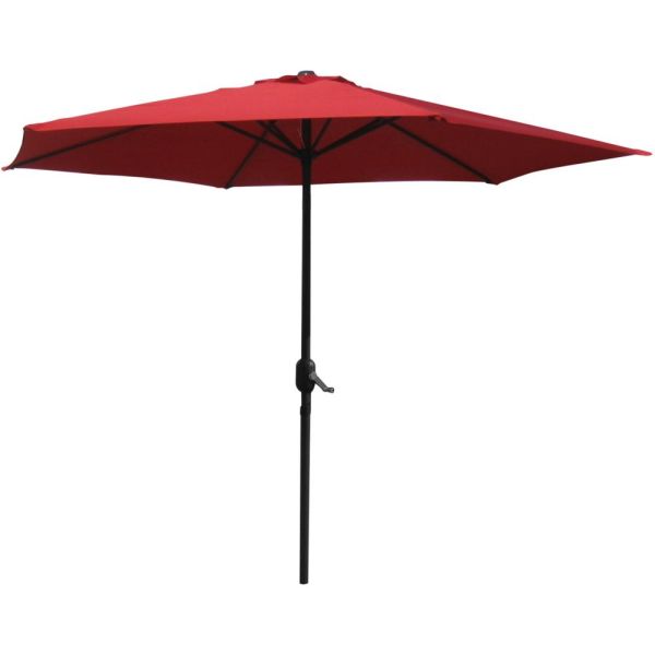 2.7M Aluminium Parasol Crank & Tilt- Red