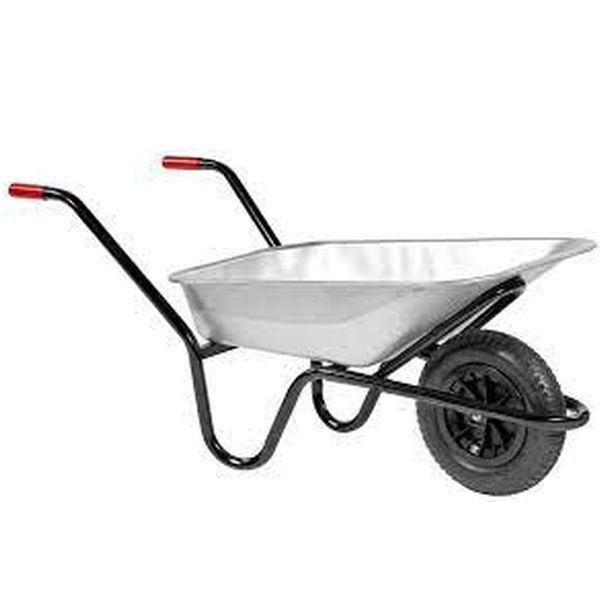 Galvanized Barrow - 85 Litre Green Handle
