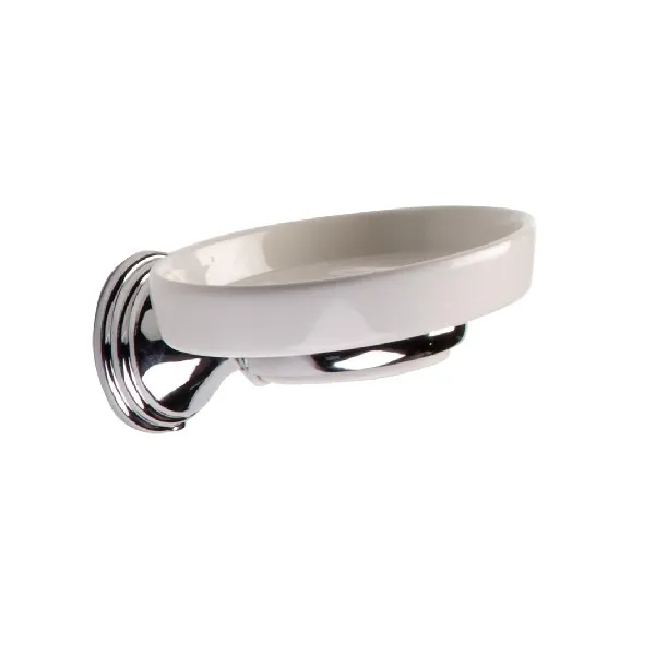 Tema Arno Chrome Soap Dish With Ceramic Dish