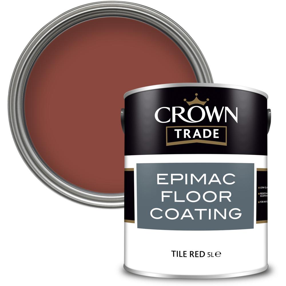 Crown Trade Epimac Floor Paint Tile Red 5L