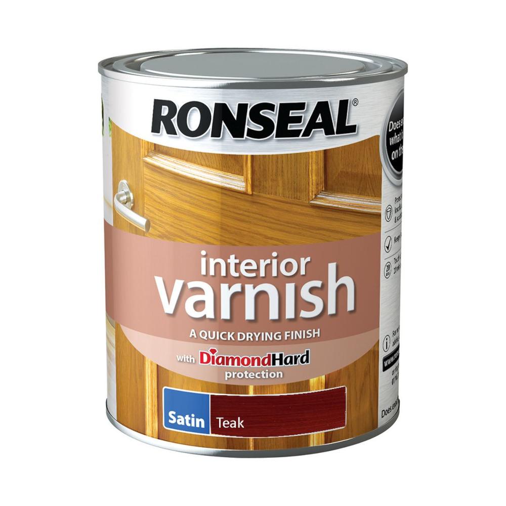 Ronseal Interior Varnish Teak Satin 750ml