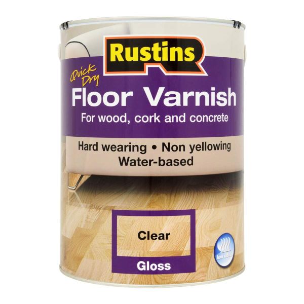 Rustins Quick Dry Clear Floor Varnish 2.5L Gloss
